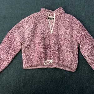 White and purple teddy coat